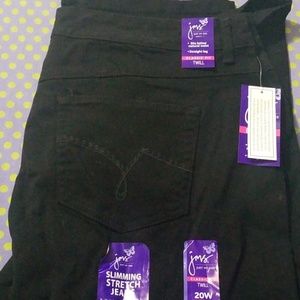 Black straight leg JMS pants 20w